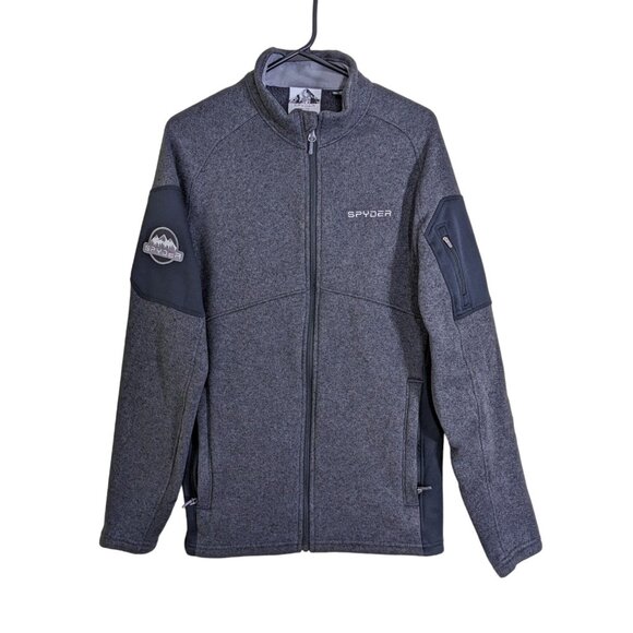 Spyder Full Zip Jacket Poly Active Sporty Mens Size Medium Gray Pockets 205024 - Picture 1 of 6